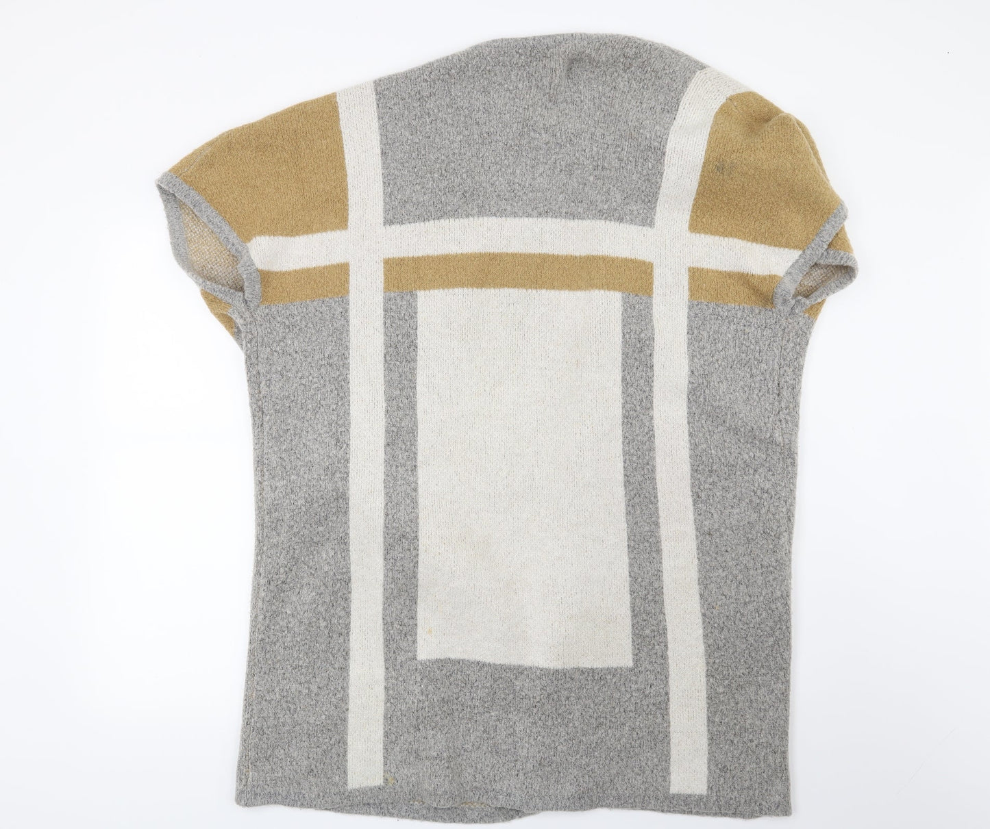 Influence Womens Grey Striped  Cardigan Jumper Size 10