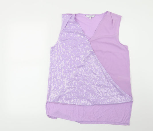 Womens UK Size 12 NEXT Purple Basic Blouse
