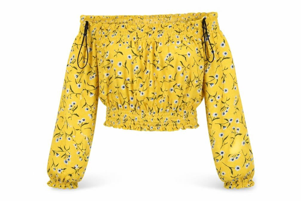 Womens UK Size XS H&M Yellow Basic Blouse
