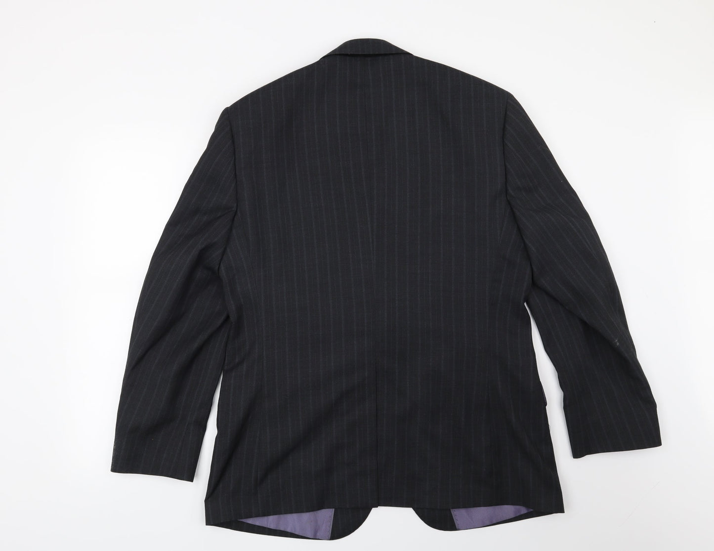 George Mens Blue Striped  Jacket Suit Jacket Size 40