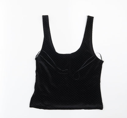 Miss Selfridge Womens Black   Cropped Blouse Size 8