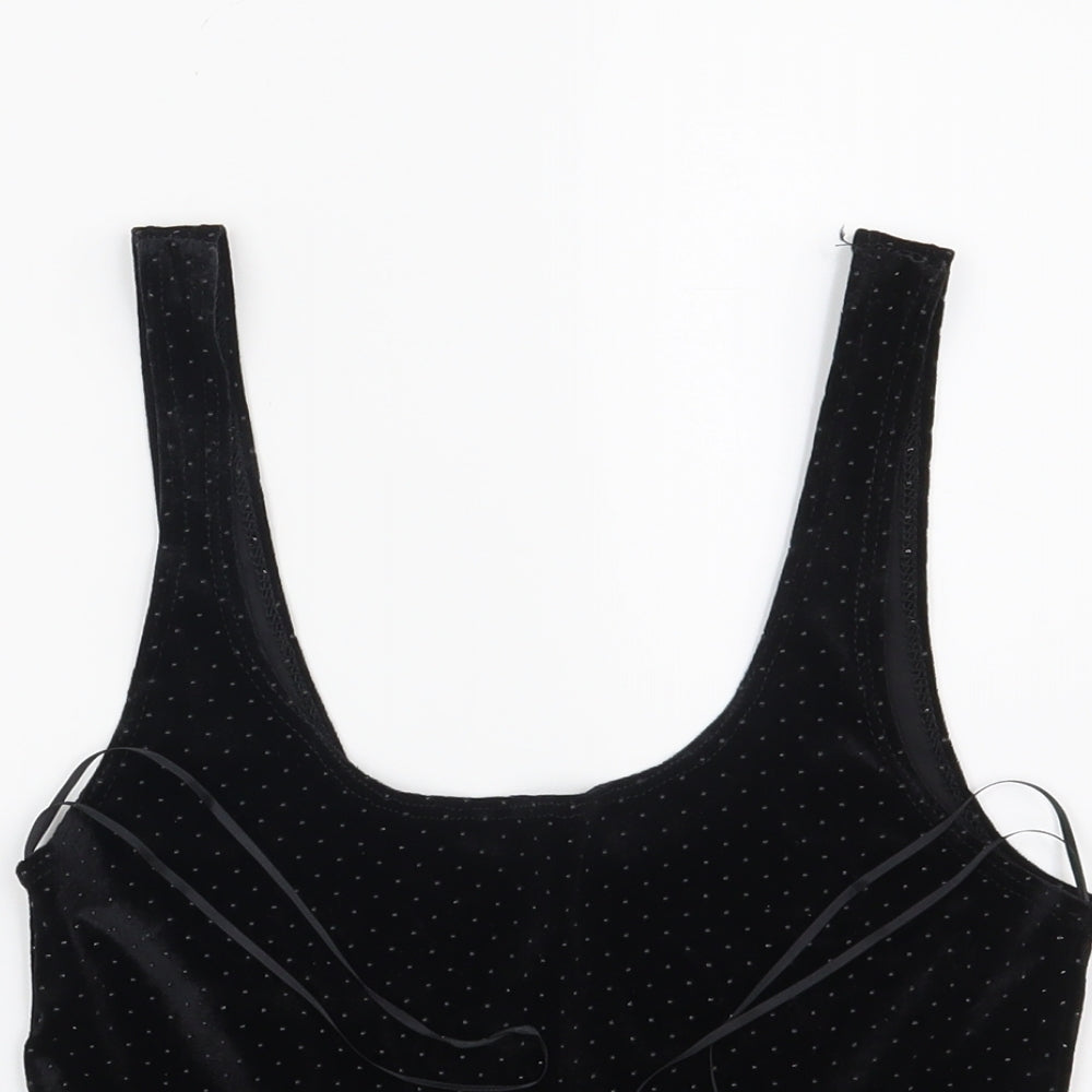 Miss Selfridge Womens Black   Cropped Blouse Size 8