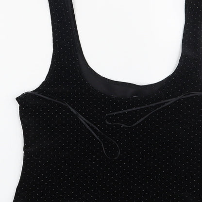 Miss Selfridge Womens Black   Cropped Blouse Size 8