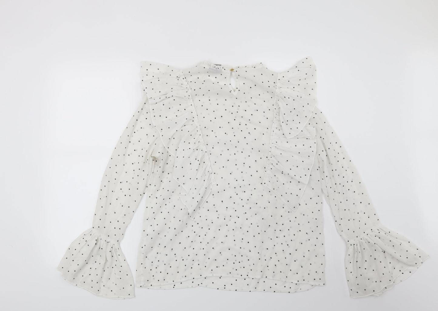 Womens UK Size L VERO MODA White Basic Blouse