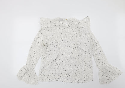 Womens UK Size L VERO MODA White Basic Blouse