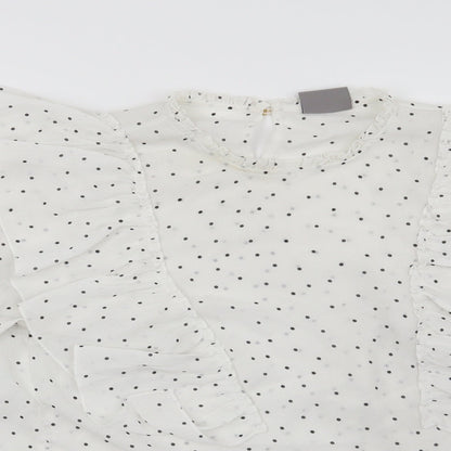 Womens UK Size L VERO MODA White Basic Blouse