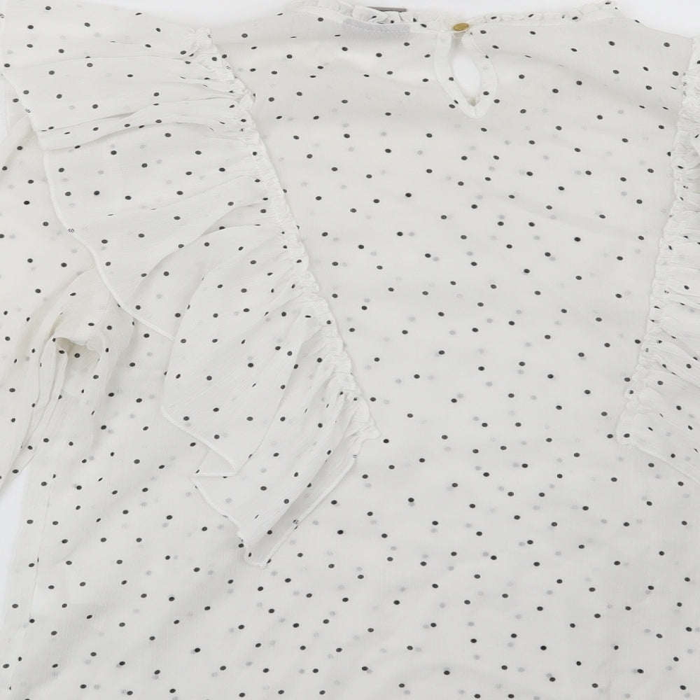 Womens UK Size L VERO MODA White Basic Blouse