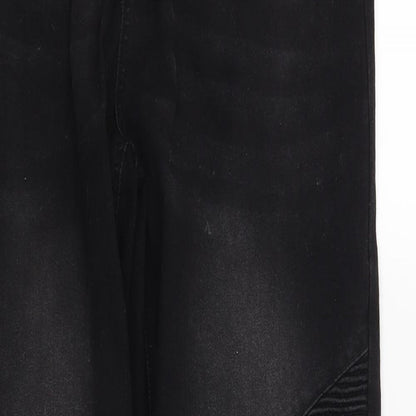 Mens UK Size 39 in The Rockn Rev Regular Fit Skinny Black Jeans