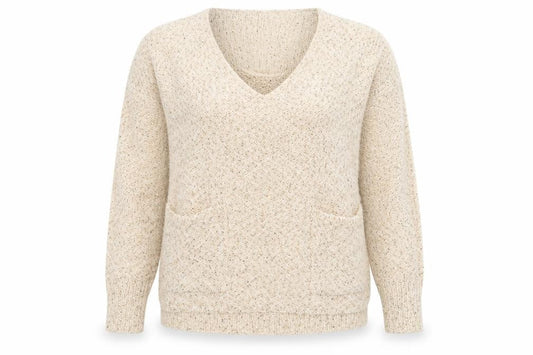 Sweewë Womens Beige Knit Pullover Jumper One Size