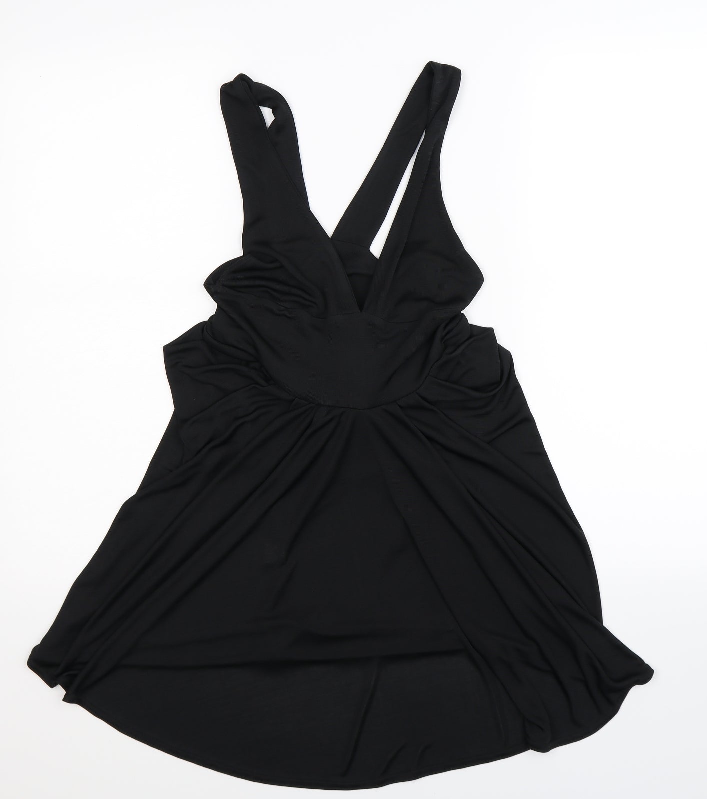 Aqua Womens Black   Basic Blouse Size S