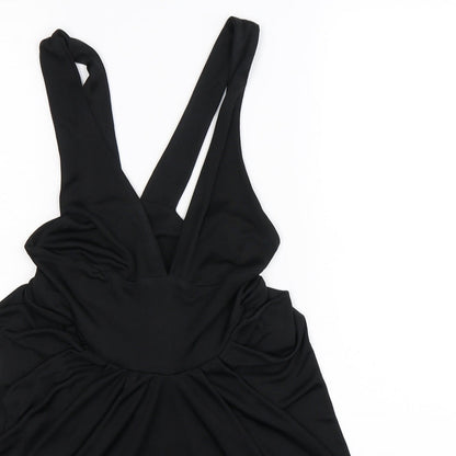 Aqua Womens Black   Basic Blouse Size S