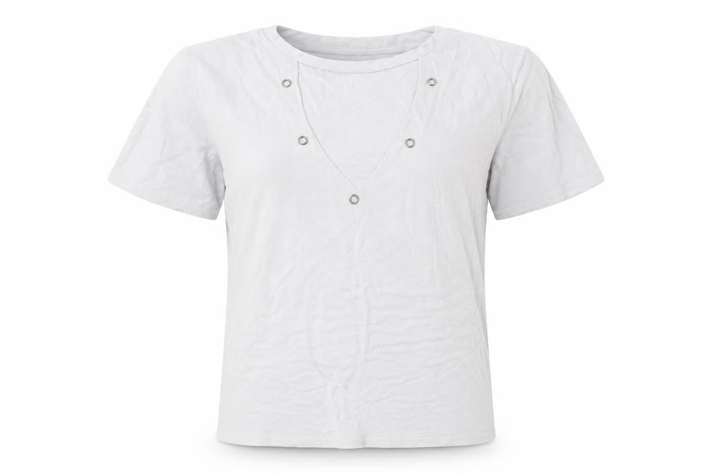Womens UK Size 10 Boohoo White Basic T-Shirt