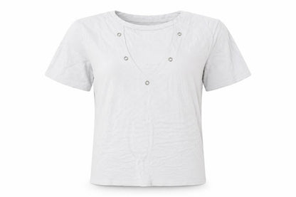 Womens UK Size 10 Boohoo White Basic T-Shirt