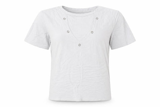 Womens UK Size 10 Boohoo White Basic T-Shirt
