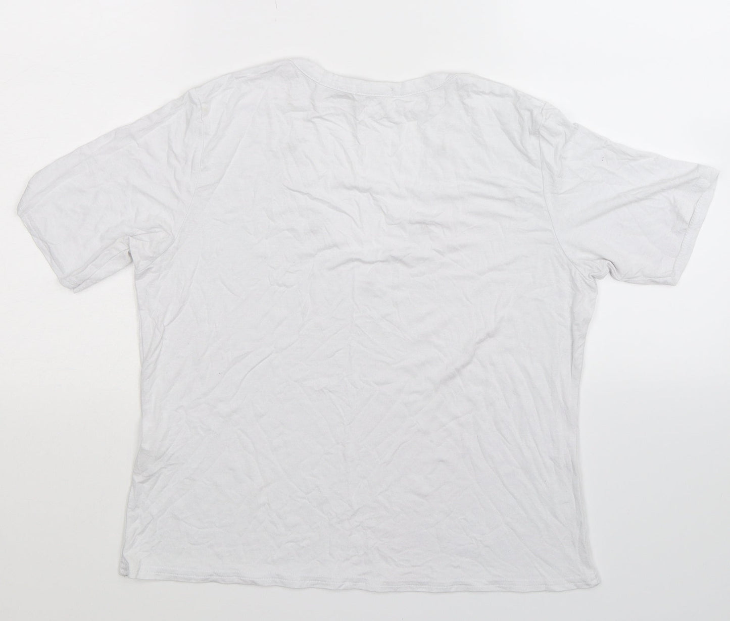 Womens UK Size 10 Boohoo White Basic T-Shirt