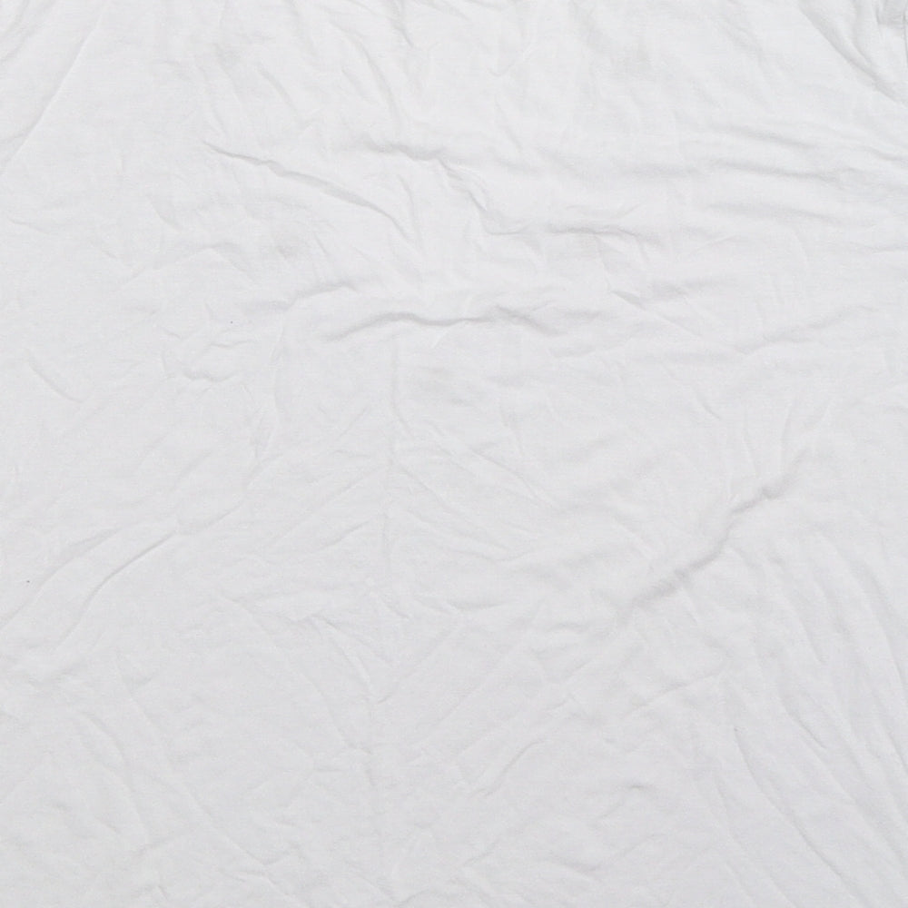 Womens UK Size 10 Boohoo White Basic T-Shirt