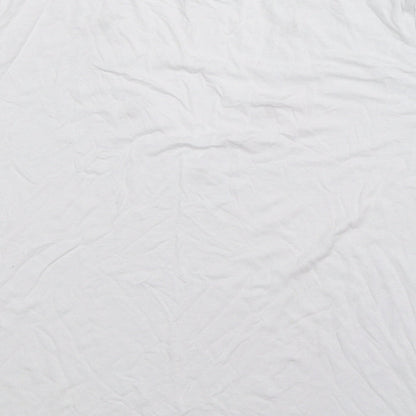 Womens UK Size 10 Boohoo White Basic T-Shirt