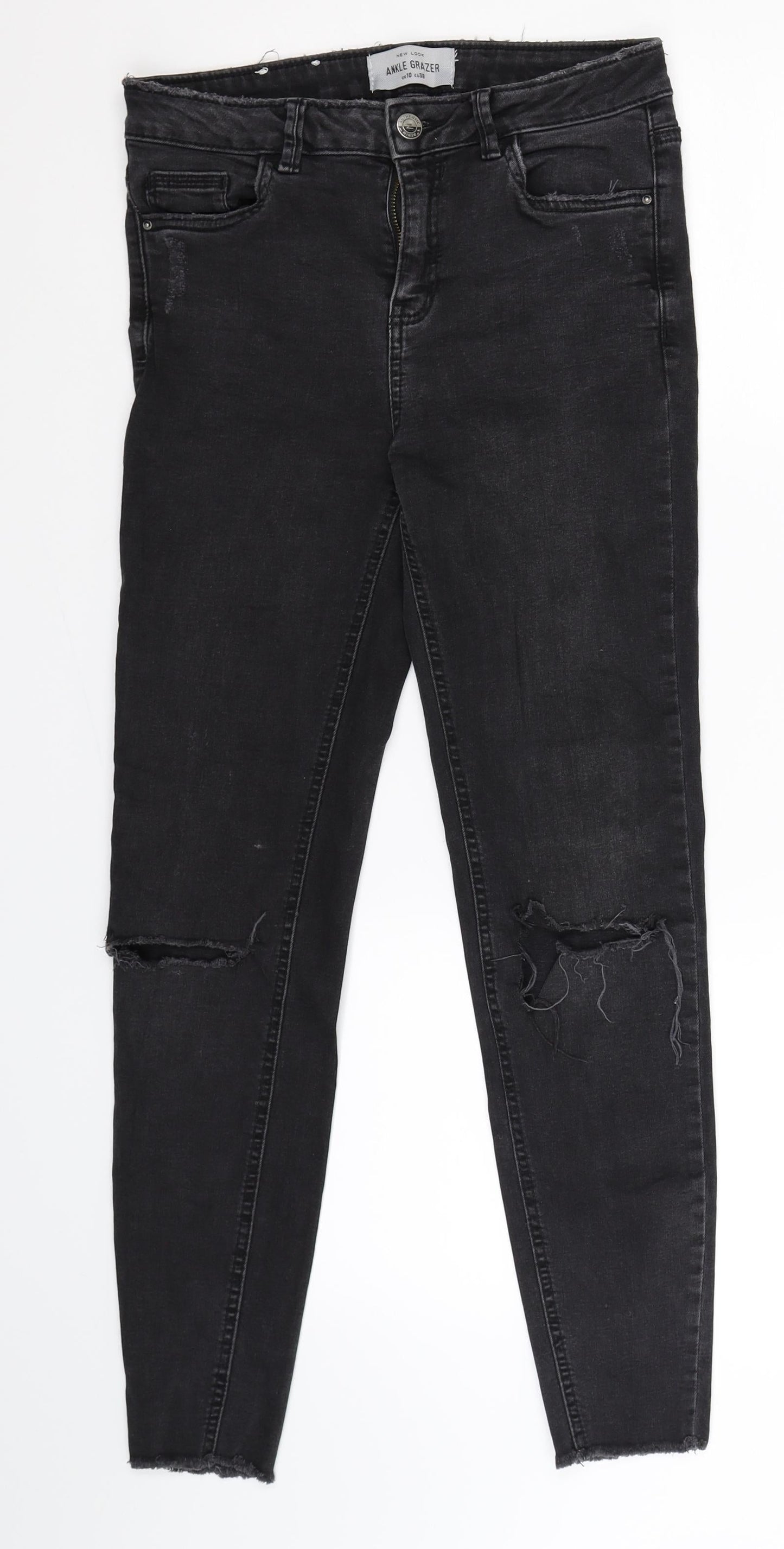 New Look Womens Black  Denim Skinny Jeans Size 10 L26 in