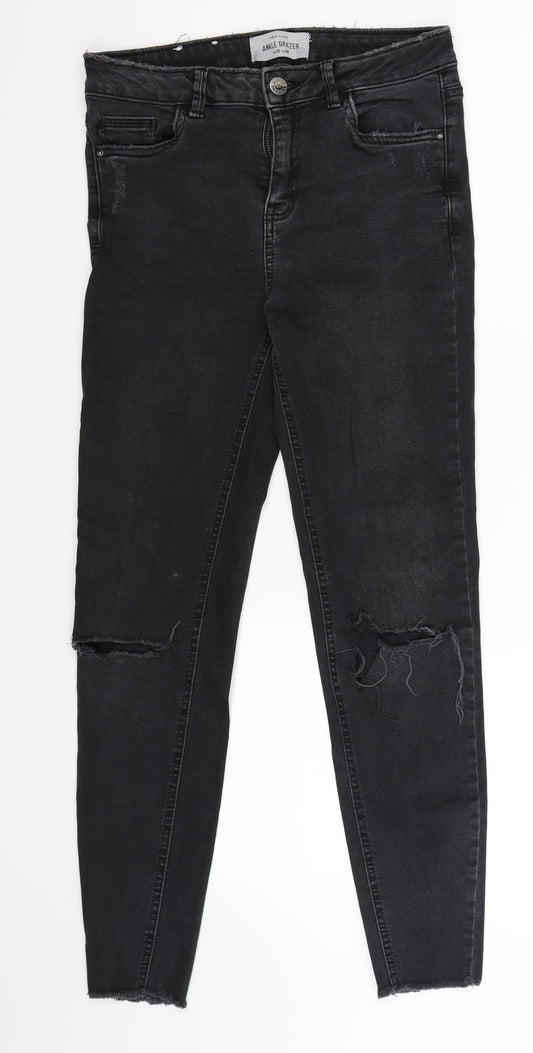 New Look Womens Black  Denim Skinny Jeans Size 10 L26 in