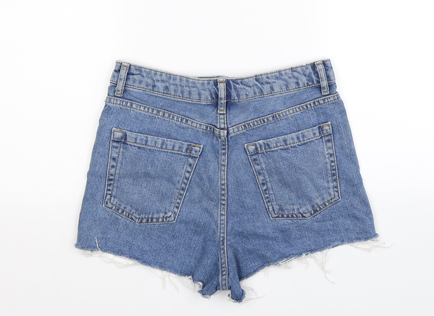 Topshop Womens Blue  Denim Hot Pants Shorts Size 8