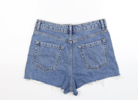 Topshop Womens Blue  Denim Hot Pants Shorts Size 8