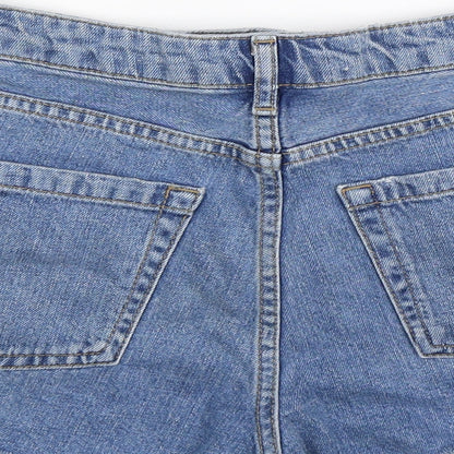 Topshop Womens Blue  Denim Hot Pants Shorts Size 8