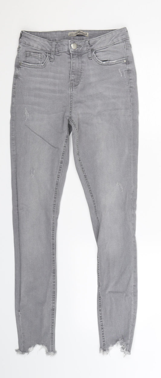 Denim Co Womens Grey  Denim Jegging Jeans Size 8 L27 in