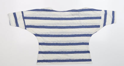 Womens UK Size 10 Blonde & Blonde White Basic T-Shirt