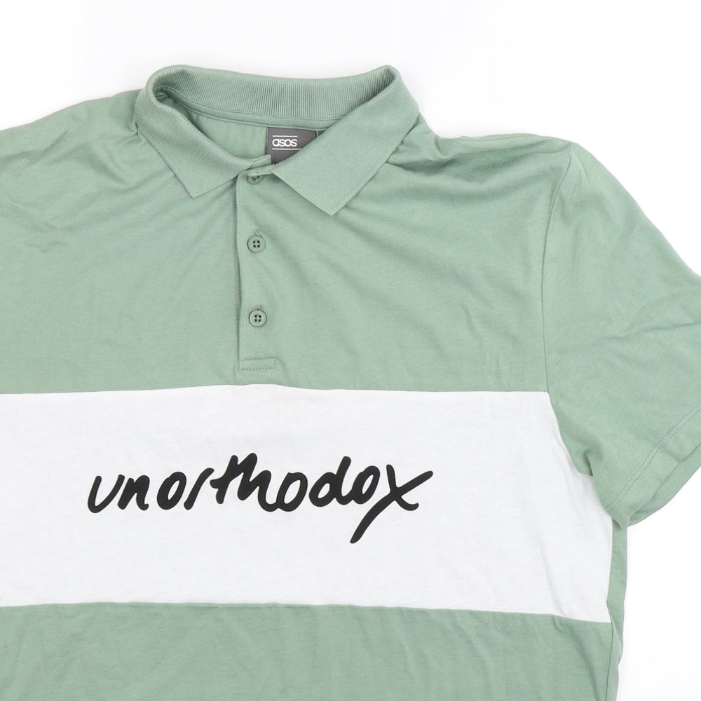ASOS Mens Green    Polo Size M