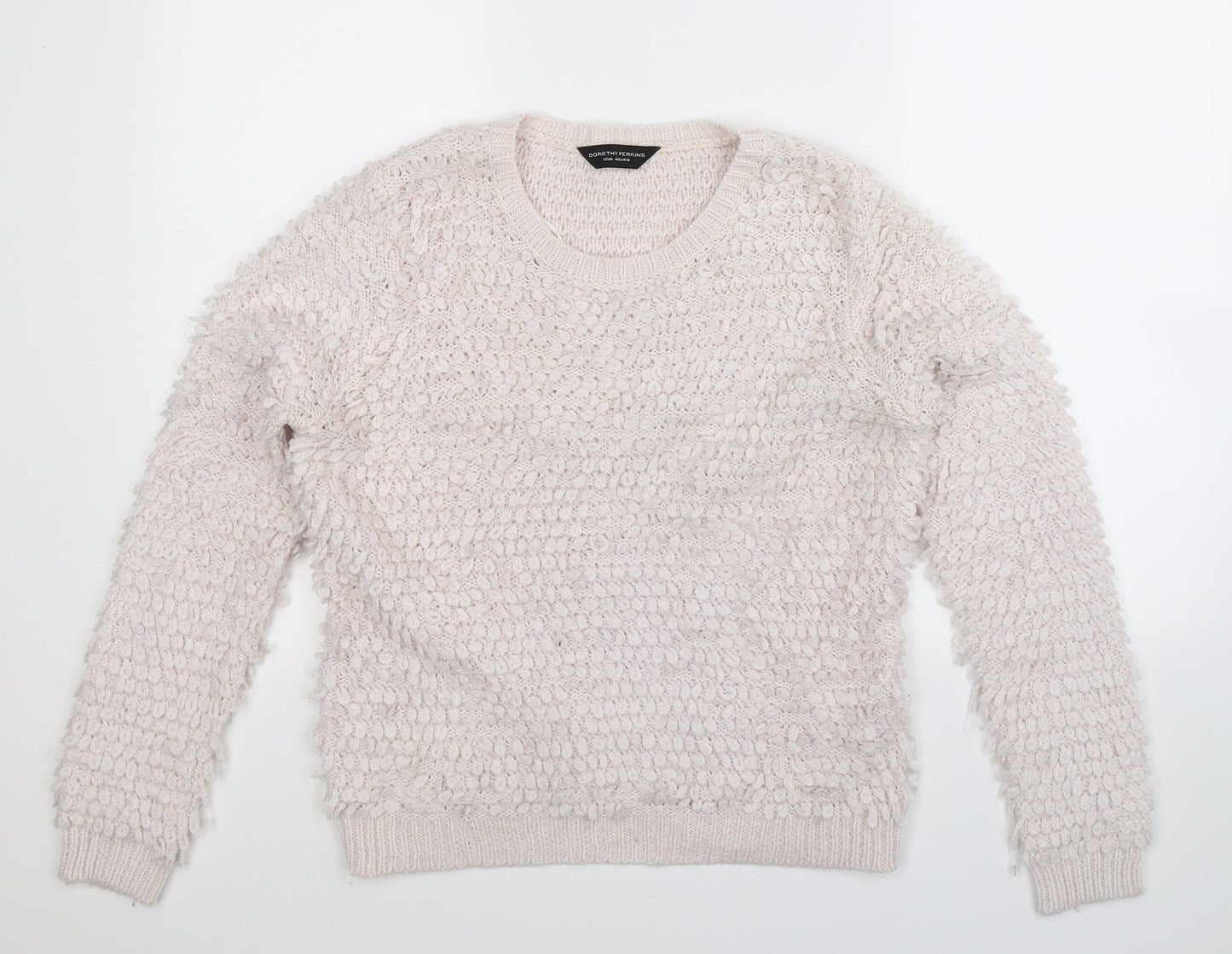 Dorothy Perkins Womens White  Knit Pullover Jumper Size 12