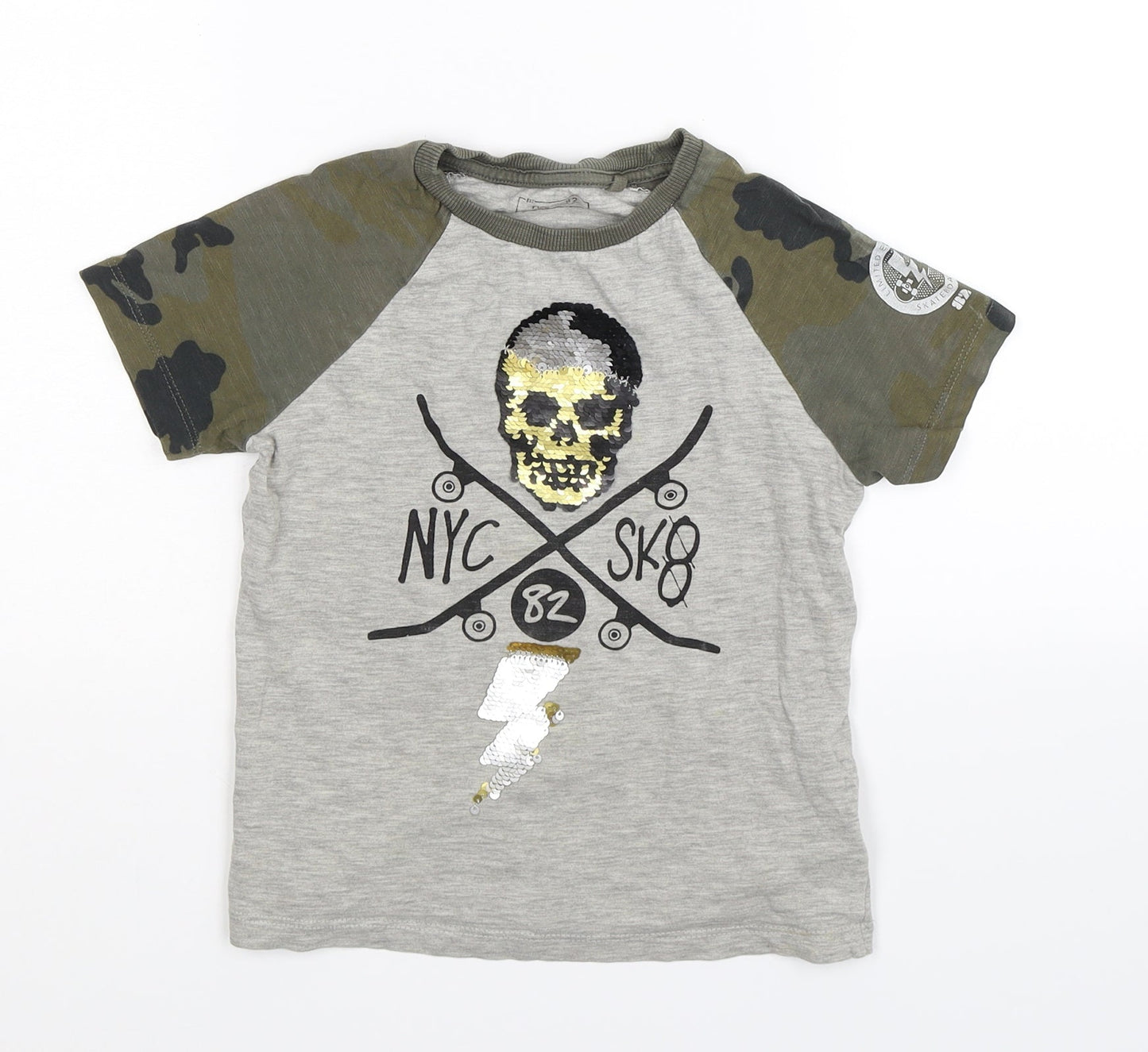 NEXT Boys Grey   Basic T-Shirt Size 5 Years