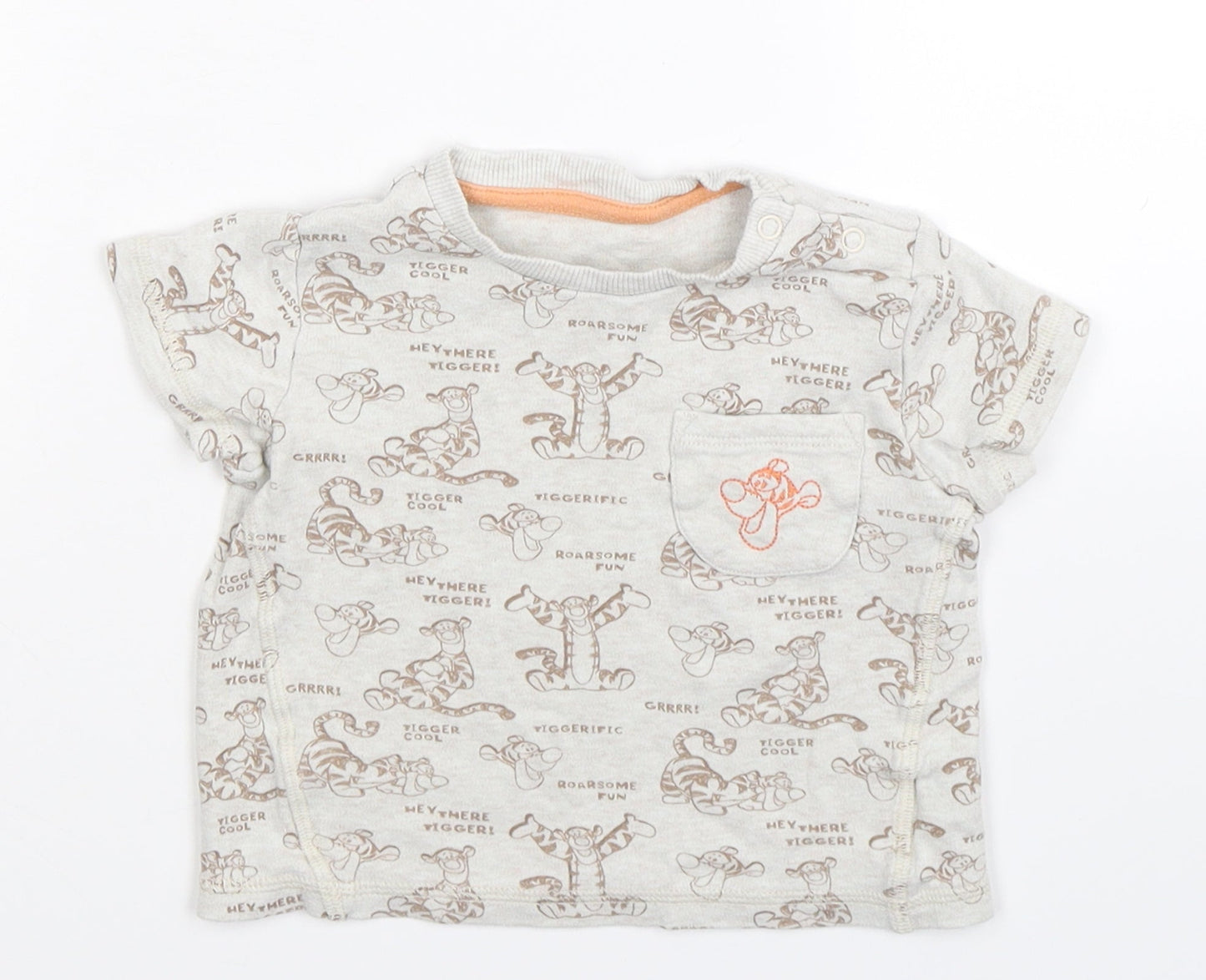 Disney Baby Grey   Basic T-Shirt Size 12-18 Months
