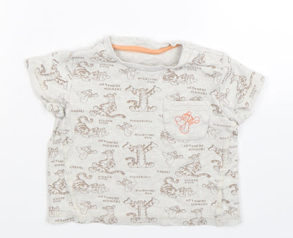 Disney Baby Grey   Basic T-Shirt Size 12-18 Months