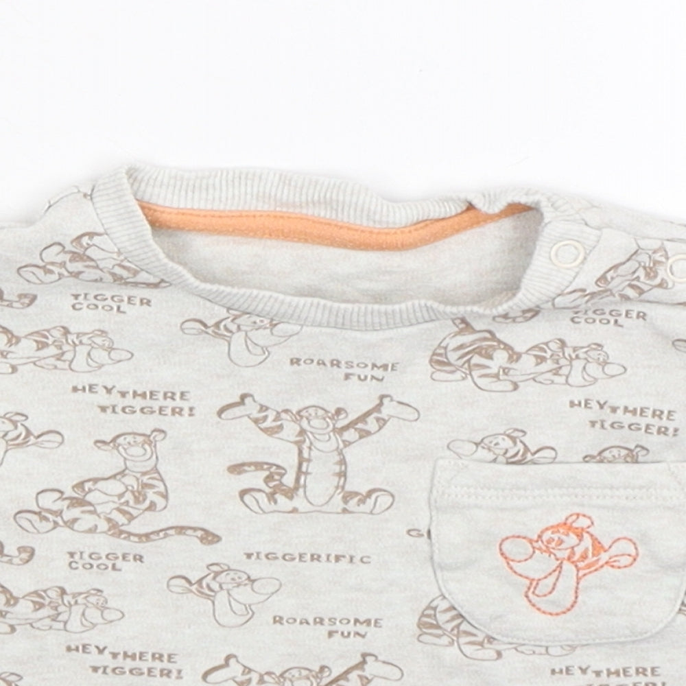 Disney Baby Grey   Basic T-Shirt Size 12-18 Months
