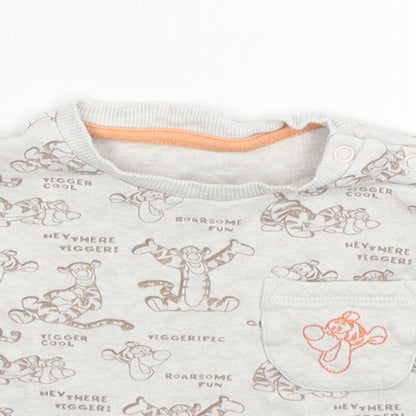 Disney Baby Grey   Basic T-Shirt Size 12-18 Months