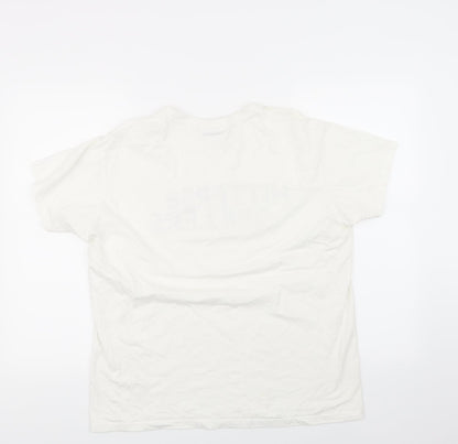 Hitters & Drillers Mens White    T-Shirt Size L