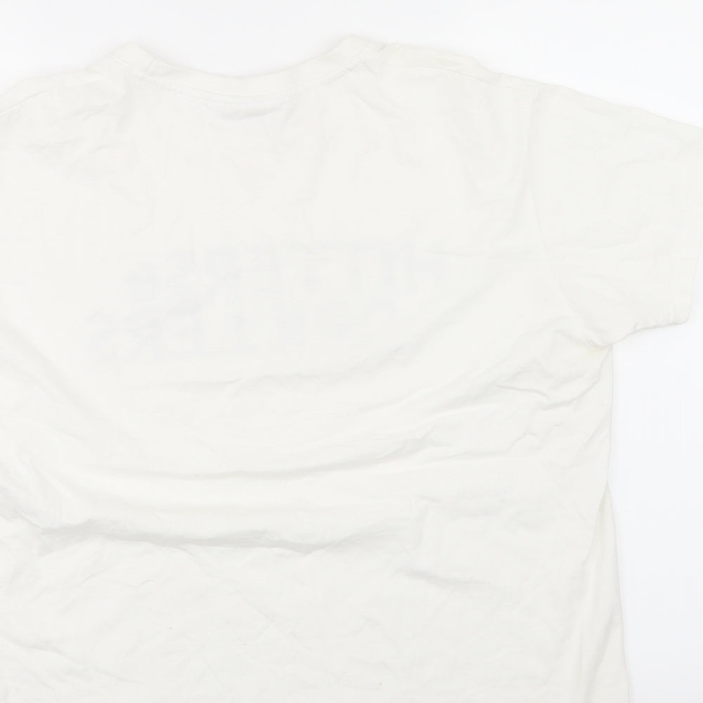 Hitters & Drillers Mens White    T-Shirt Size L