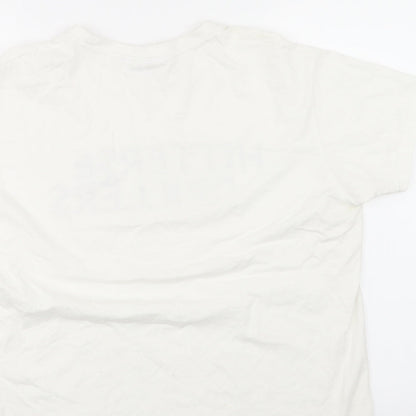 Hitters & Drillers Mens White    T-Shirt Size L