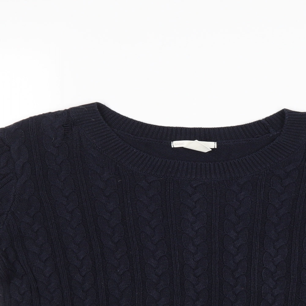 H&M Womens Beige Fair Isle  Pullover Jumper Size M