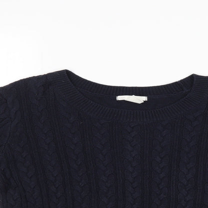 H&M Womens Beige Fair Isle  Pullover Jumper Size M