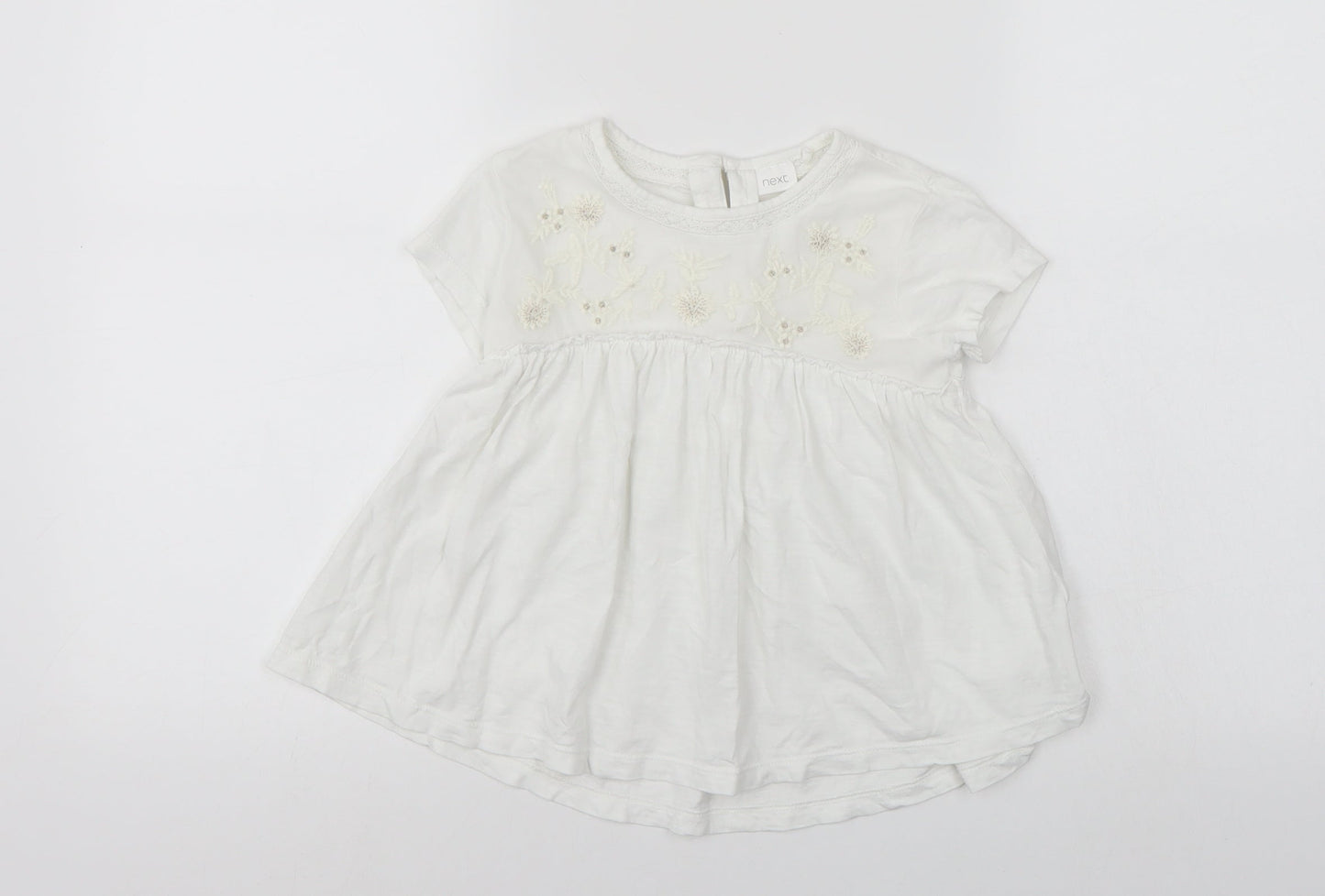 NEXT Girls White   T-Shirt Dress  Size 5 Years