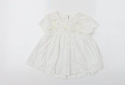 NEXT Girls White   T-Shirt Dress  Size 5 Years