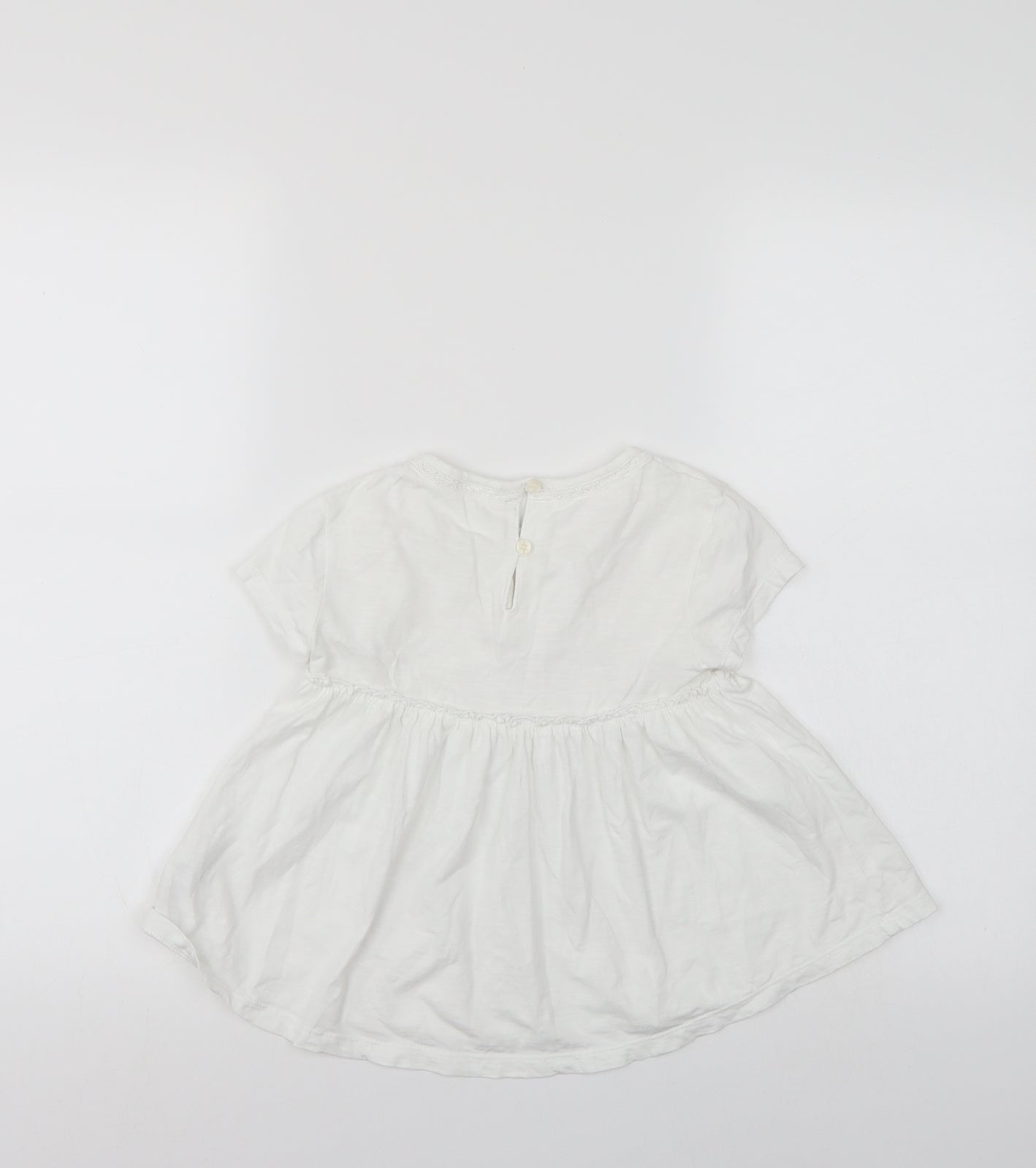 NEXT Girls White   T-Shirt Dress  Size 5 Years