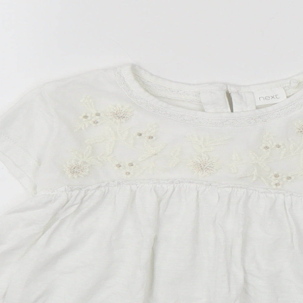 NEXT Girls White   T-Shirt Dress  Size 5 Years