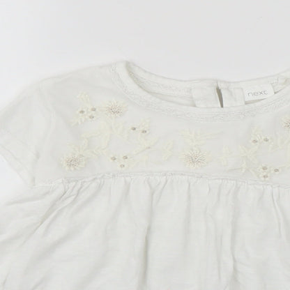 NEXT Girls White   T-Shirt Dress  Size 5 Years