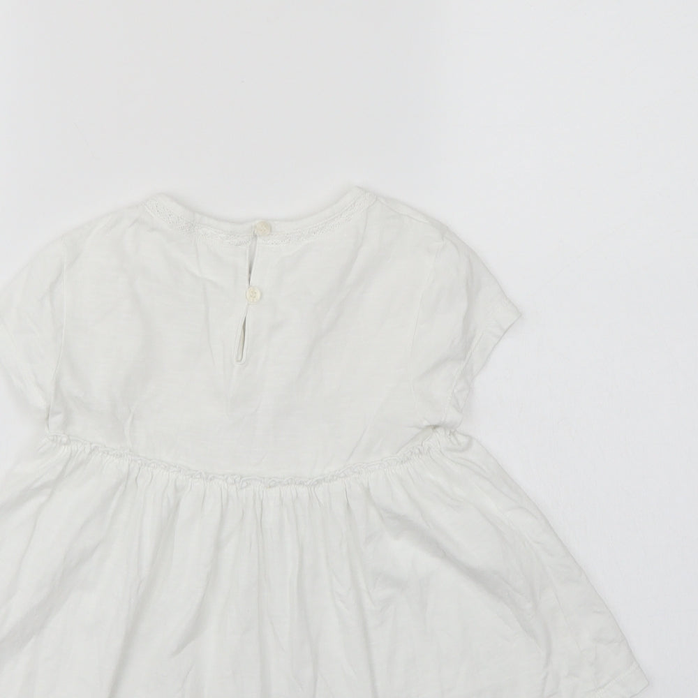 NEXT Girls White   T-Shirt Dress  Size 5 Years
