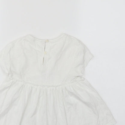 NEXT Girls White   T-Shirt Dress  Size 5 Years