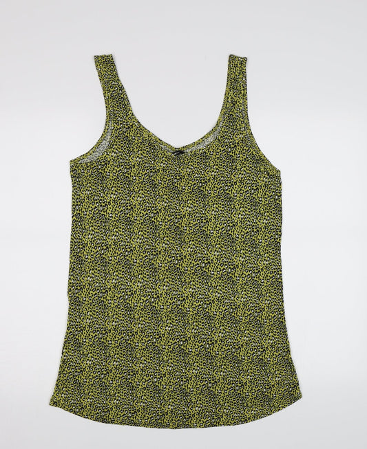 Womens UK Size 12 George Yellow Basic Tank