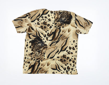 Cordelia  Womens Brown Animal Print  Basic Blouse Size 12