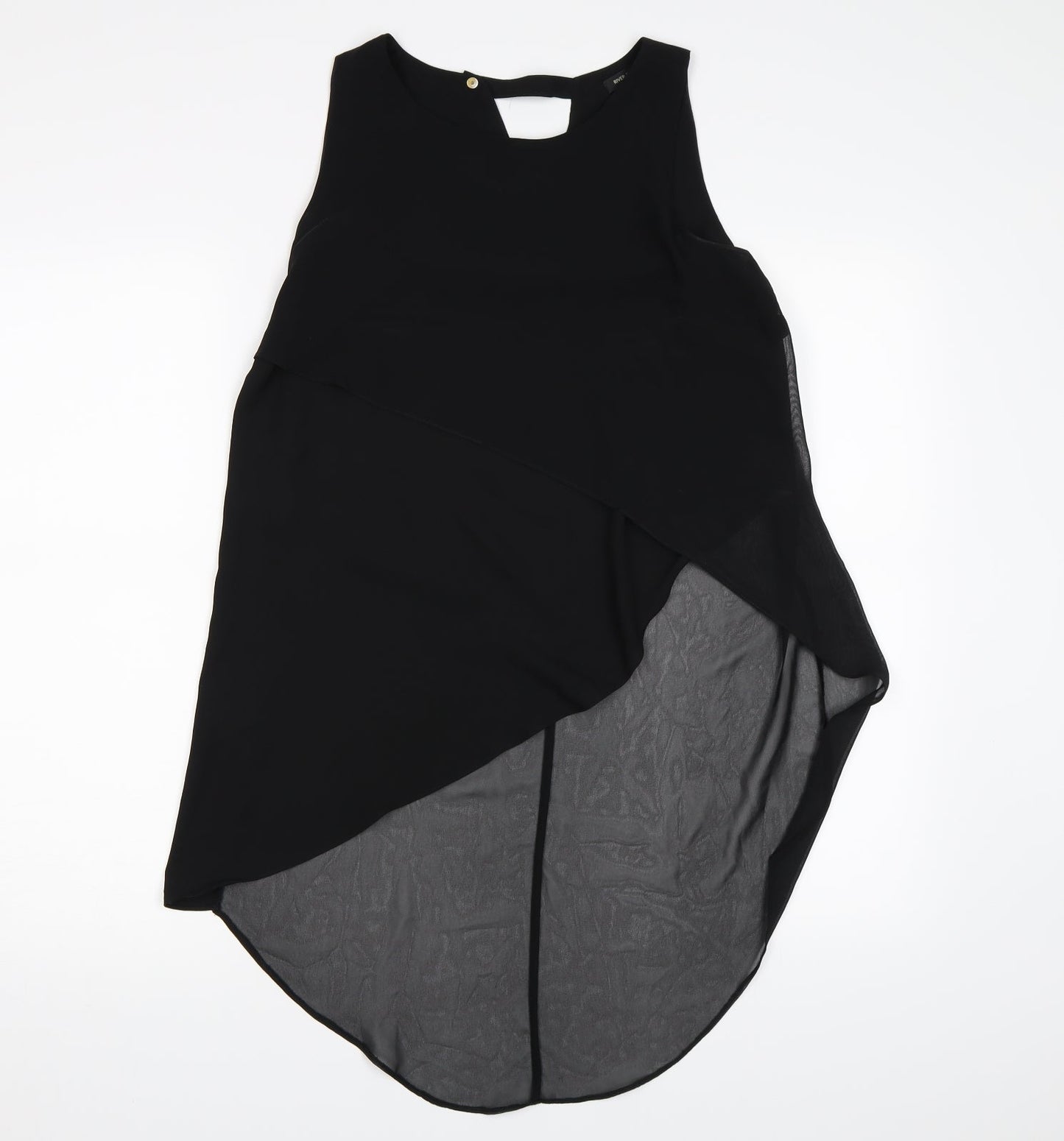 Womens UK Size 10 River Island Black Basic Blouse